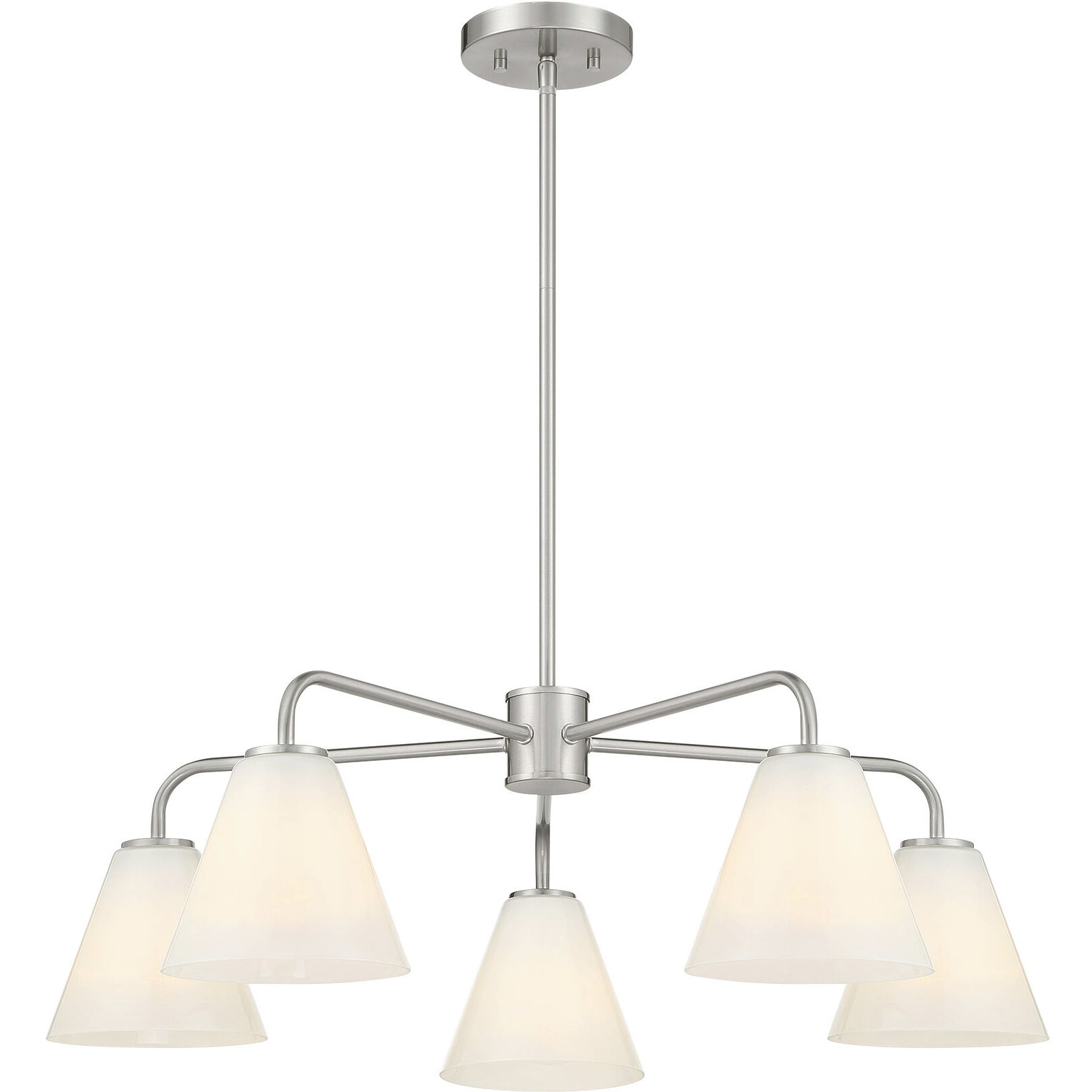 Blair 5 Light 30 inch Satin Nickel Chandelier Ceiling Light